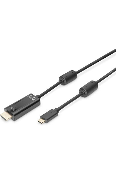 Digitus Καλώδιο HDMI αρσενικό - USB-C αρσενικό 5μ Μαύρο Κωδικός: AK-300330-050-S