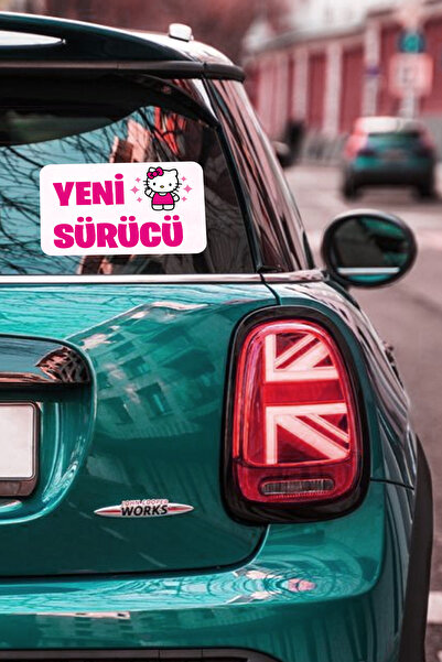 Avoseed Yeni Sürücü Hello Kitty Sticker Su Geçirmez Sticker Araba Motor Duvar...