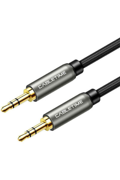 Cabletime Καλώδιο Ήχου 3.5mm Αρσενικό - 3.5mm Αρσενικό Μαύρο 3μ AV311