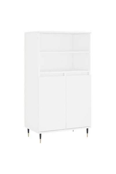 vidaxl High sideboard, white, 60x36x110 cm, processed wood
