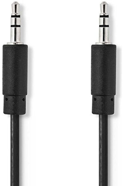 Nedis Καλώδιο Jack 3.5mm Αρσενικό - Jack 3.5mm Αρσενικό Μαύρο 1μ με επιχρυσωμ...