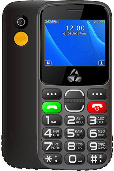 POWERTECH Sentry II Κινητό Τηλέφωνο Διπλής SIM με Πλήκτρα (Μενού Ελληνικά) Μαύρο