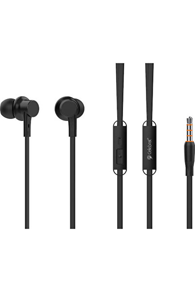 Celebrat G19 Ενδοωτικά ακουστικά handsfree με βύσμα 3.5mm, Μαύρα