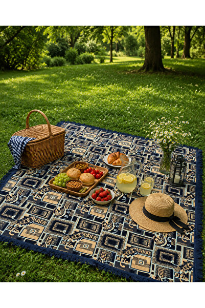 Natura Şifa Cotton Woven Multi-Purpose Sofa Cover Carpet Cover Picnic Cover 1...