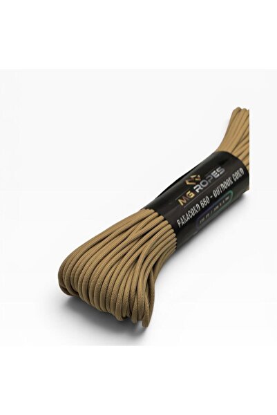 Bileklik ve Outdoor Polyester Paracord İp 4 mm 660 Lb 30 Metre Çöl (10 Çekirdek)