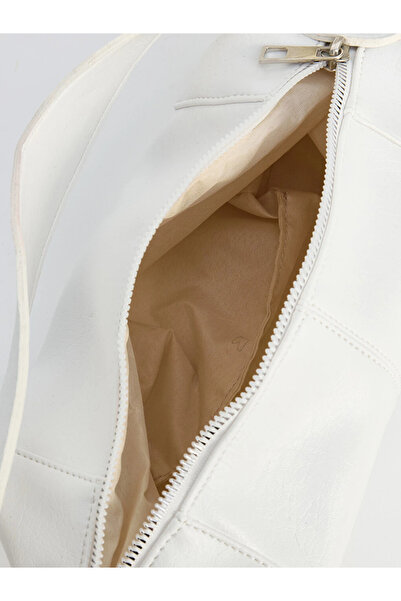 LC Waikiki White Faux Leather Women's Shoulder Bag