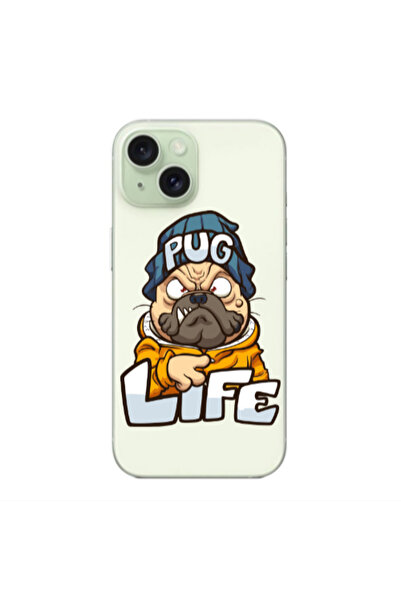 Other Apple iPhone 15 Plus Pug Life 2 Transparent Silicone TPU Θήκη