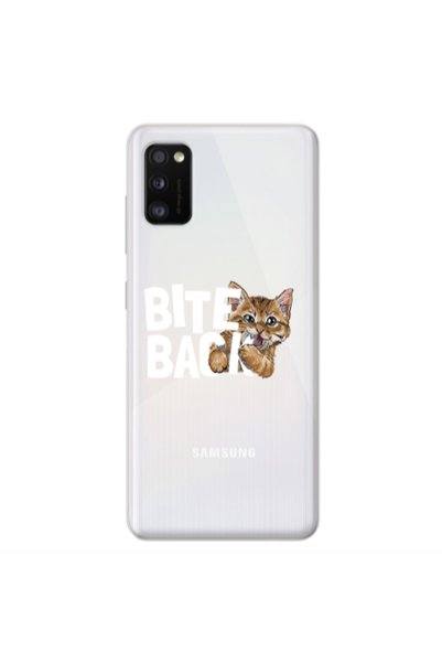 Other Samsung A41 bitte back cat Transparent Silicone TPU Θήκη