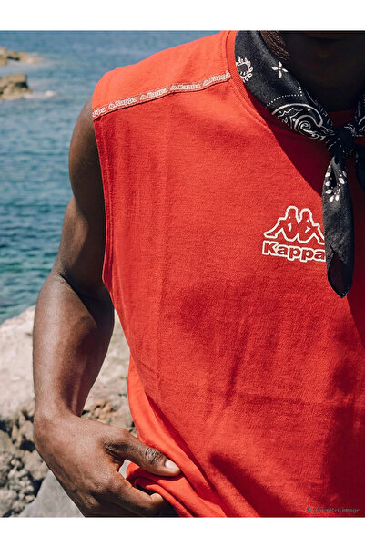 LC Waikiki Red Crew Neck Printed Men's Sleeveless T-Shirt