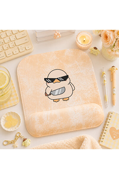 matizya Komik Civciv Desenli Bilek Destekli Kare Mousepad 23x19 cm Ergonomik ...
