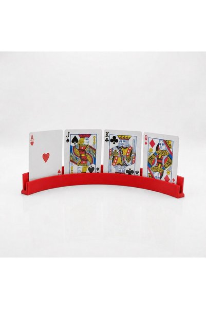 OyuncaklarÜlkesi Poker Playing Cards Deck Card Holder Accessories (Red)