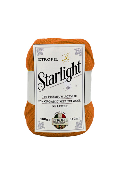 Etrofil Fir de tricotat Star Light Muștar 75% Acril Premium 20% Lână Merino O...