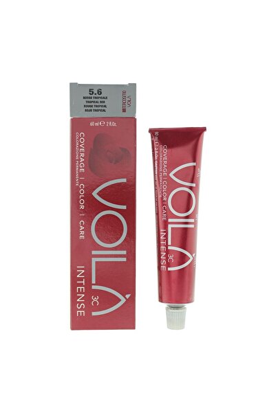 OEM Intercosmo, Voila 3C Intense, Permanent Hair Dye, 5.6 Tropical Red, 60 ml