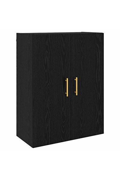 vidaxl Dulap de perete Stejar Negru 69,5 x 34 x 90 cm Lemn compozit