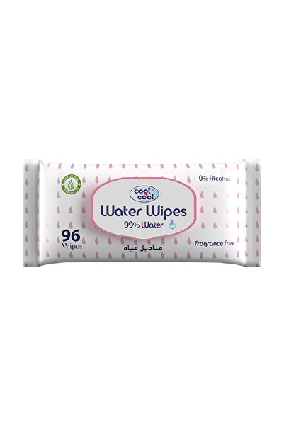 COOL & COOL Aqua Wipes 96's- 99% AQUA, 0% Alcohol, Ultra Sensitive, Fragrance...