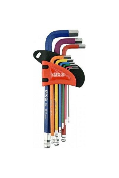 yato Set 9 chei imbus cu bila, YT-05632, Otel, 1.5-10 mm, Multicolor