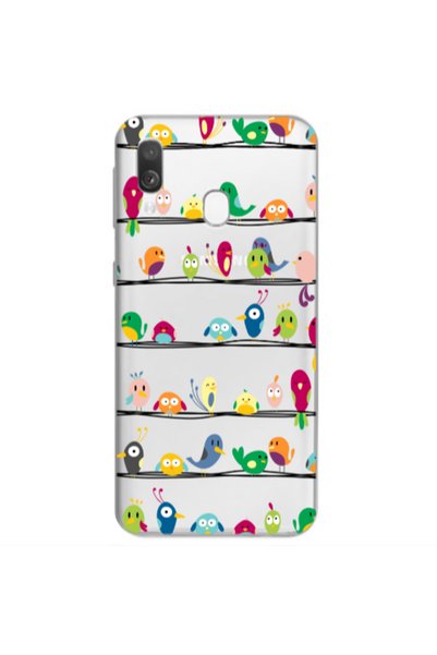 Other Samsung A40 birds Transparent Silicone TPU Θήκη