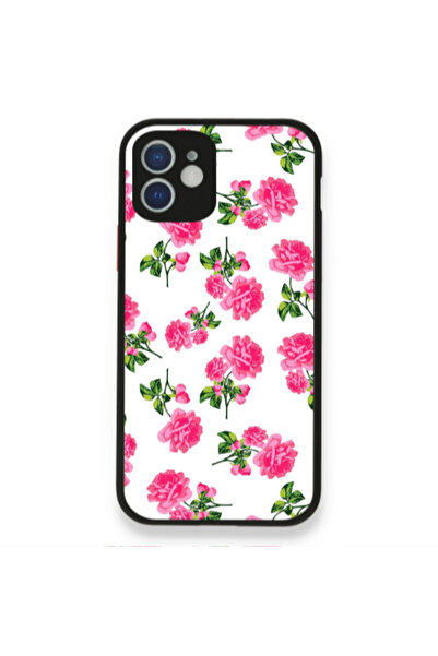 Other Apple iPhone 12 Roses White Black Glossy Θήκη