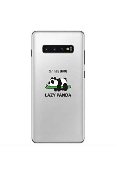 Other Samsung S10 Plus Lazy panda Transparent Silicone TPU Θήκη