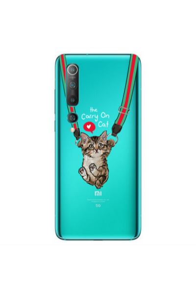Other Xiaomi Mi 10 Swinging cat Transparent Silicone TPU Θήκη