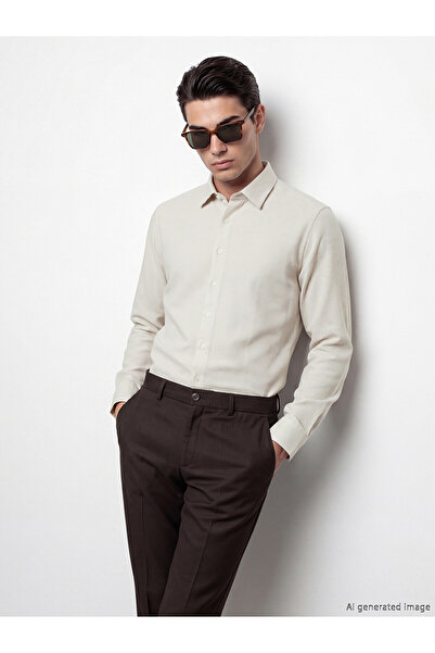 LC Waikiki Nevavm Slim Fit Dobby Men's Shirt with Difference