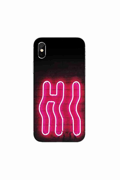 OEM Case compatible with Apple iPhone XS Silicone Gel Tpu Model Neon Hi