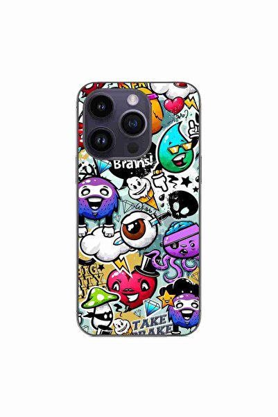 OEM Husa compatibila cu Apple iPhone 15 Pro Silicon Gel Tpu Model Pop Art Gra...