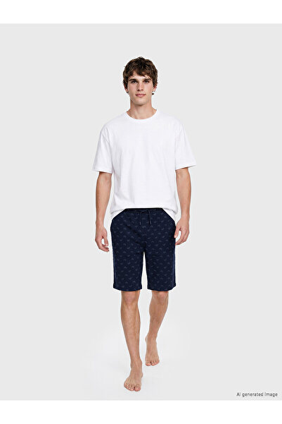 LC Waikiki Nevavm Regular Fit Patterned Men's Shorts with Difference