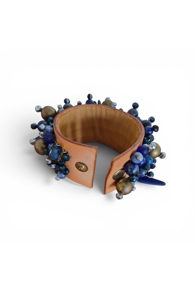 Enanice Handmade Beaded Bracelet Made from Donkey Skin