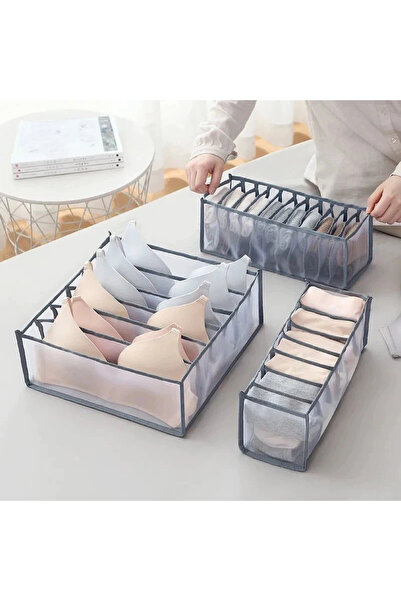 FridayIn 3pcs Wardrobe Clothes Organizer Sock Underwear Drawer Organizer Divi...
