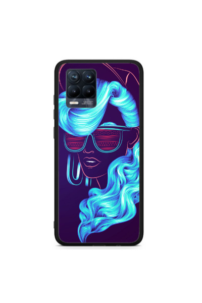 Other Realme 8 Hatted style Black Glossy Θήκη