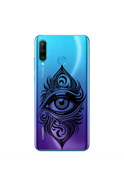 Other Huawei P30 Lite Eye patterned drawing Transparent Silicone TPU Θήκη