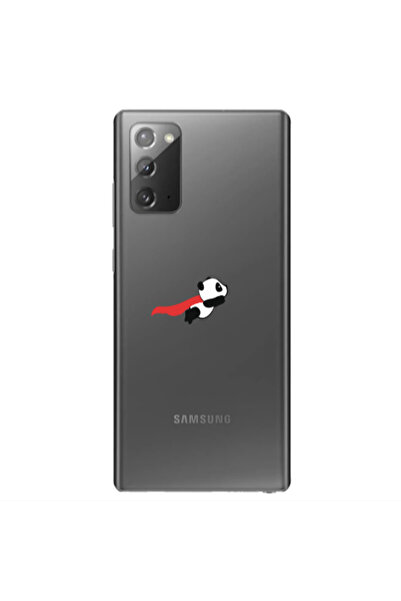 Other Samsung Note 20 kite flying panda Transparent Silicone TPU Θήκη