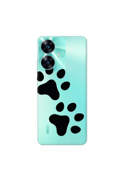 Other Realme C55 Paws Transparent Silicone TPU Θήκη