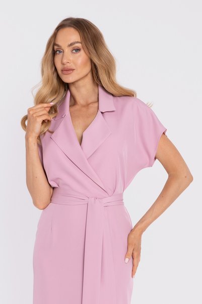 Made of Emotion Rochie maxi petrecută cu cordon în talie - pudră