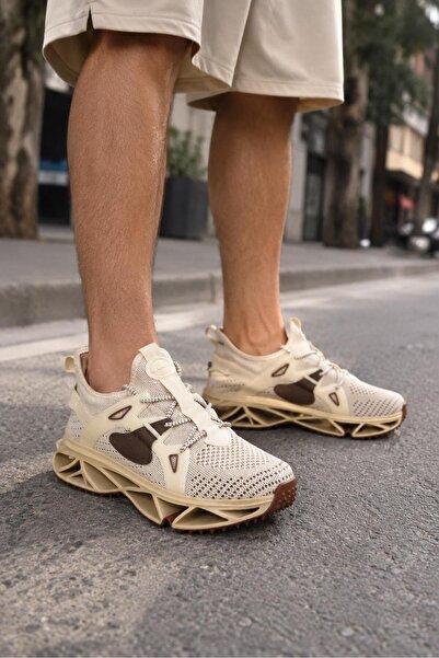 MODAONN Adidași pentru bărbați cu textură respirabilă a materialului tricotat...