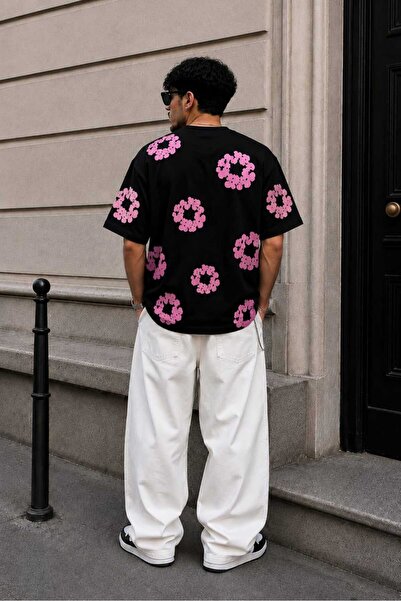 LOTS MODA TREND Baskılı Unısex Oversize tısort