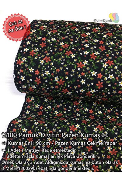Renk Tekstil Yeni Divitin Pazen Metrelik Kumaş - Elbise - Hobi Tasarım - %100...