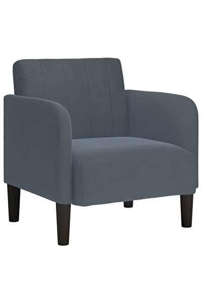 vidaxl Canapea Scaun cu cotiere Gri închis 54 cm catifea