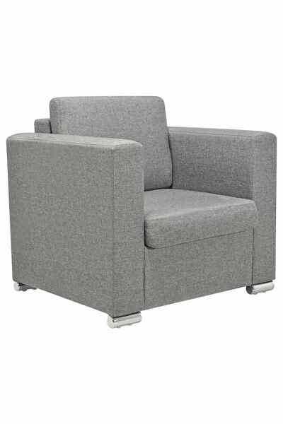 vidaxl Fotoliu, gri deschis, material textil