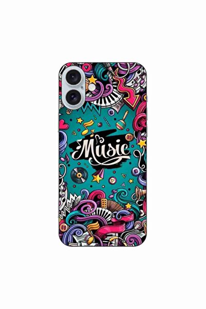 OEM Husa compatibila cu Apple iPhone 16 Plus Silicon Gel Tpu Model Pop Art Music