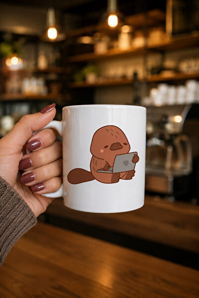 chic crazze Porcelain Mug with Cute Platypus Figure 407 ml – Model Suitable f...