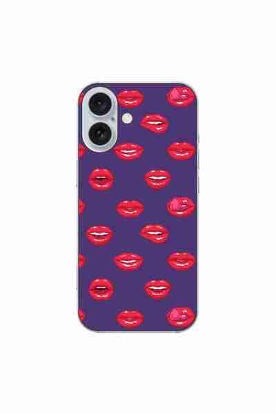 OEM Husa compatibila cu Apple iPhone 16 Silicon Gel Tpu Model Buze Pattern