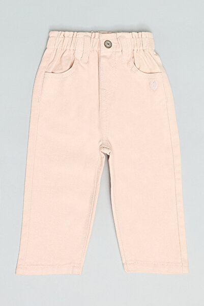 R&B Solid Pants with Button Closure