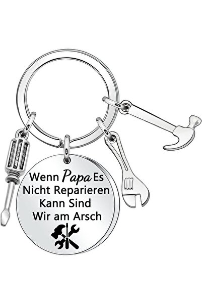Angelra Angerla - Breloc cu text în limba germană: „Dacă tata nu poate repara...