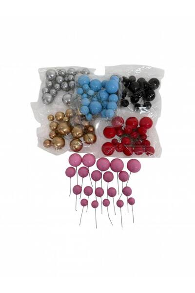 OEM Topper Bile Diferite Marimi 20/Set Argintiu
