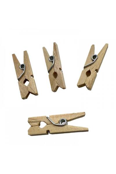 OEM Ornamente Din Lemn Carlige Natur Mici 2.5cm 50/Set