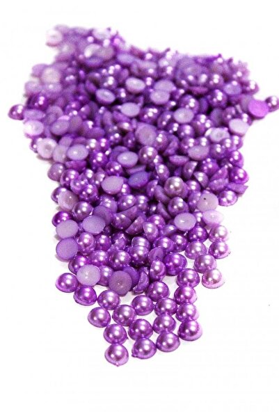 OEM Plastic Beads Half Pearls Glue On 6 mm Silver