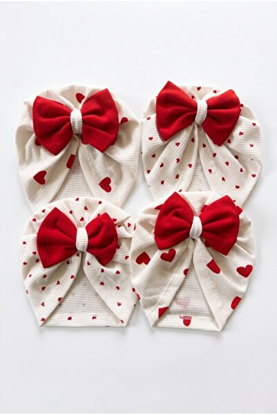 yukobaby bebeğiniz için en doğalı Baby Girl 100% Cotton Heart Bowknot Bonnet ...