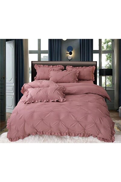 Lenjeria Pufoasa Duvet Cover Set with Pleated and ruffles